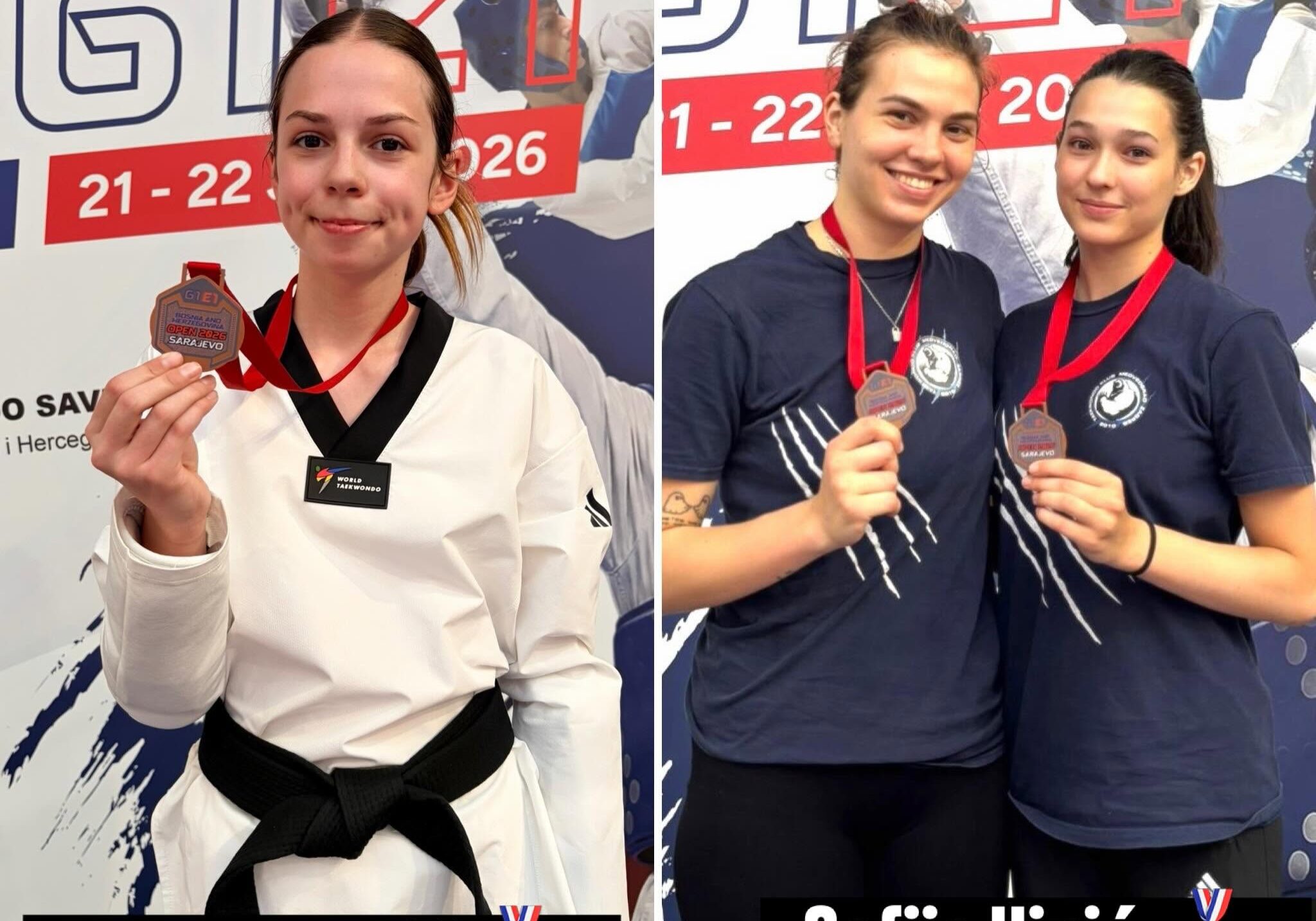 <p><em>Korana Pavić, Sofija Hinić i Nika Klepac osvojile su brončane medalje na BiH Openu u Sarajevu.</em></p>